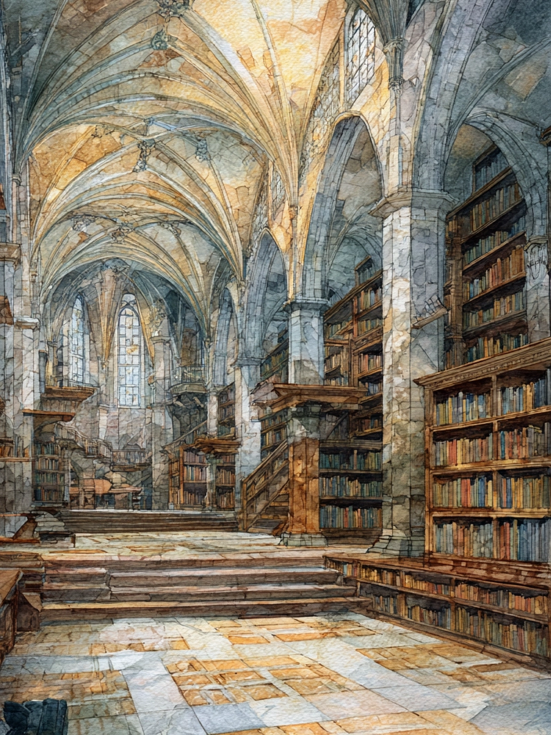 A medieval library